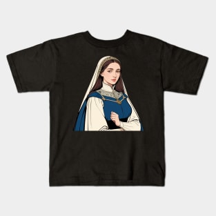 Medieval Middle Class Merchant Woman Kids T-Shirt